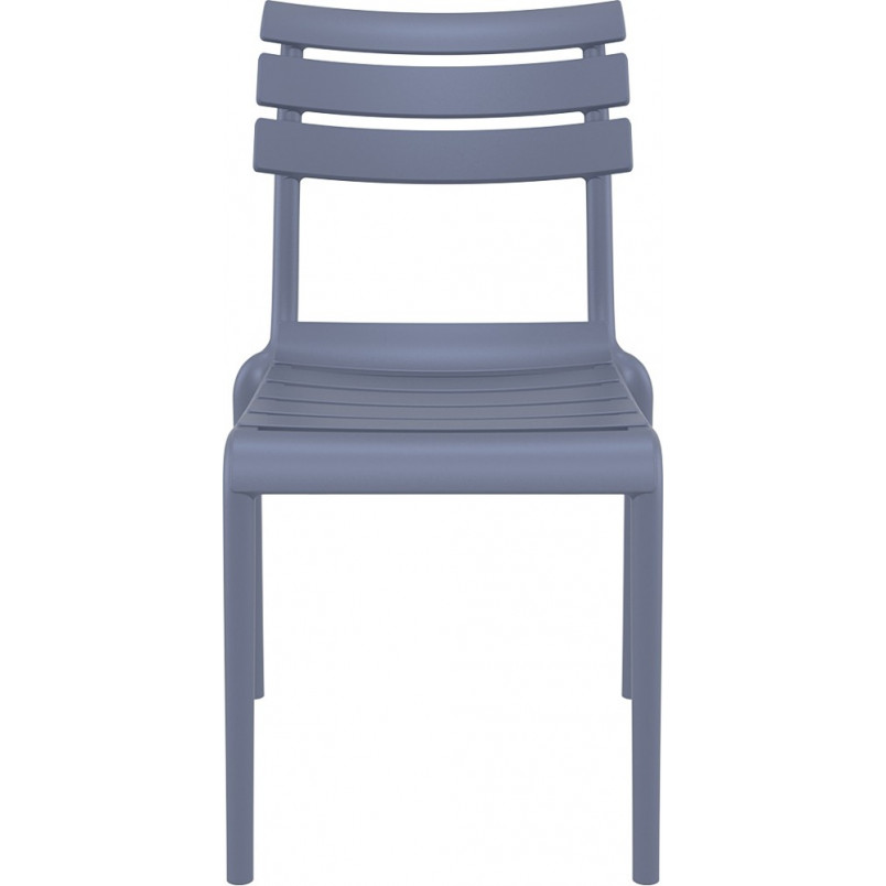 Krzesło plastikowe ogrodowe Helen ciemnoszare Siesta