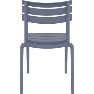 Krzesło plastikowe ogrodowe Helen ciemnoszare Siesta