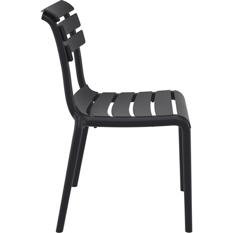 Krzesło plastikowe ogrodowe Helen czarne Siesta