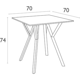 Stół kwadratowy Max 70x70cm biały Siesta