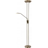 Lampa podłogowa z lampką do czytania Champion-Led Brązowa marki Lucide