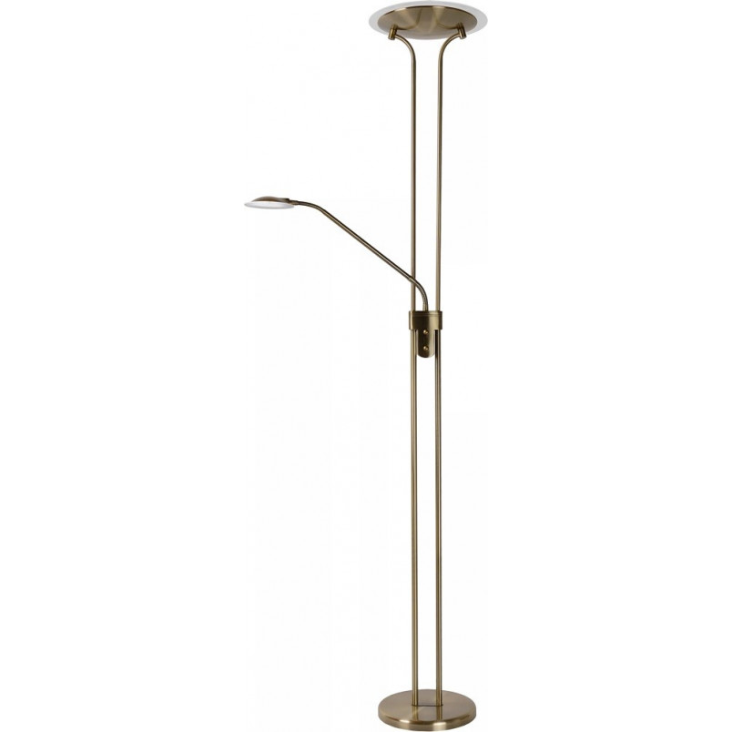 Lampa podłogowa z lampką do czytania Champion-Led Brązowa marki Lucide