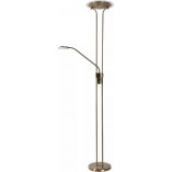 Lampa podłogowa z lampką do czytania Champion-Led Brązowa marki Lucide