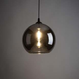 Lampa wisząca szklana kula Cubus 30cm grafit lustrzany TK Lighting