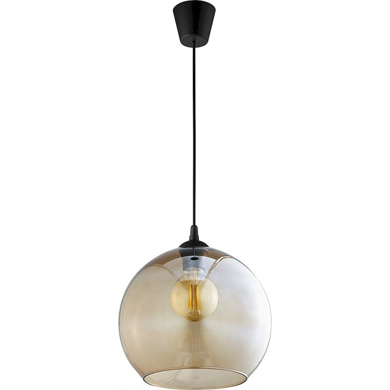 Lampa wisząca szklana kula Cubus 30cm brązowa TK Lighting