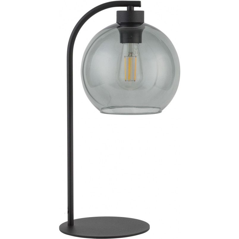 Lampa stołowa szklana kula Cubus grafitowo-czarna TK Lighting