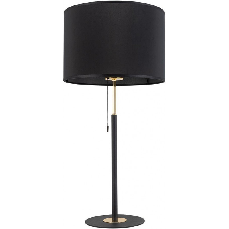 Lampa stołowa z abażurem i włącznikiem Lord czarny / złoty TK Lighting