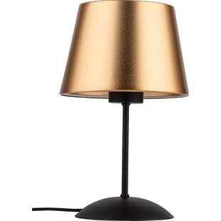 Lampka nocna z abażurem Glory złoto-czarna TK Lighting