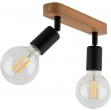 Reflektor drewniany podwójny Simply Wood czarny TK Lighting