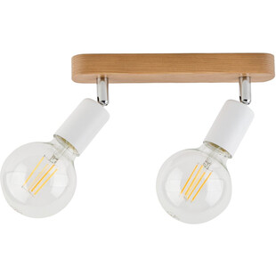 Reflektor drewniany podwójny Simply Wood biały TK Lighting