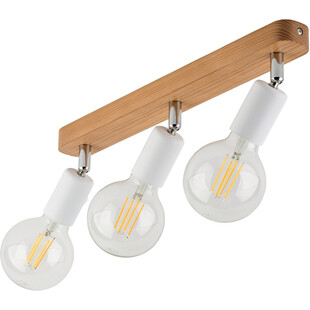 Reflektor drewniany potrójny Simply Wood biały TK Lighting