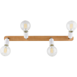 Reflektor drewniany 4 punktowy Simply Wood biały TK Lighting