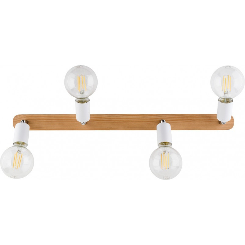 Reflektor drewniany 4 punktowy Simply Wood biały TK Lighting