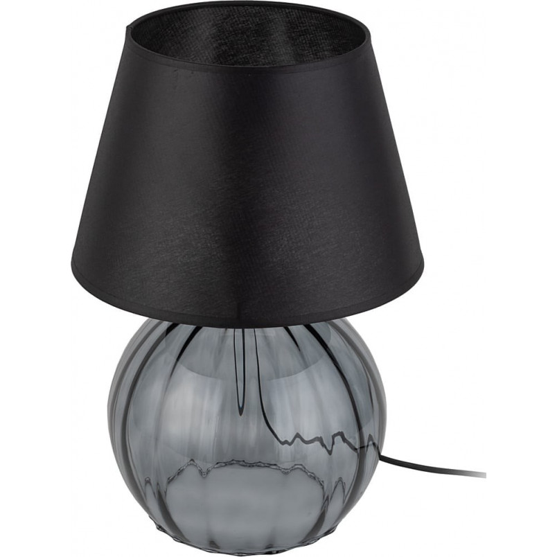 Lampa stołowa szklana z abażurem Aurea czarny / grafitowy TK Lighting