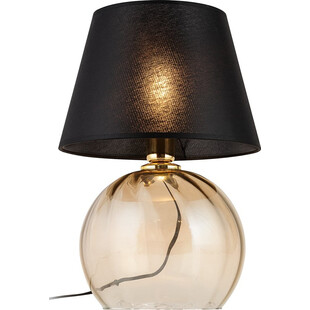 Lampa stołowa szklana z abażurem Aurea czarny / brązowy TK Lighting