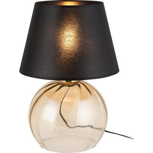 Lampa stołowa szklana z abażurem Aurea czarny / brązowy TK Lighting