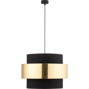 Lampa wisząca glamour Calisto 50cm czarno-złota Tk Lighting