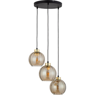 Lampa wisząca szklana dekoracyjna Devi III 37cm bursztynowa TK Lighting