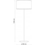 Lampa podłogowa boho Liberia 50cm słomkowa TK Lighting