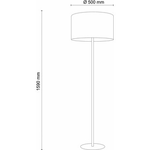 Lampa podłogowa z abażurem Earth 50cm szaro-grafitowa TK Lighting