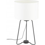 Lampa stołowa z abażurem Tampa biało-czarna TK Lighting