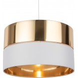 Lampa wisząca glamour z abażurem Hilton 50cm złoty / biały TK Lighting