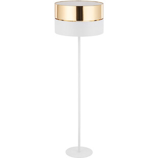 Lampa podłogowa z abażurem Hilton złoty / biały TK Lighting
