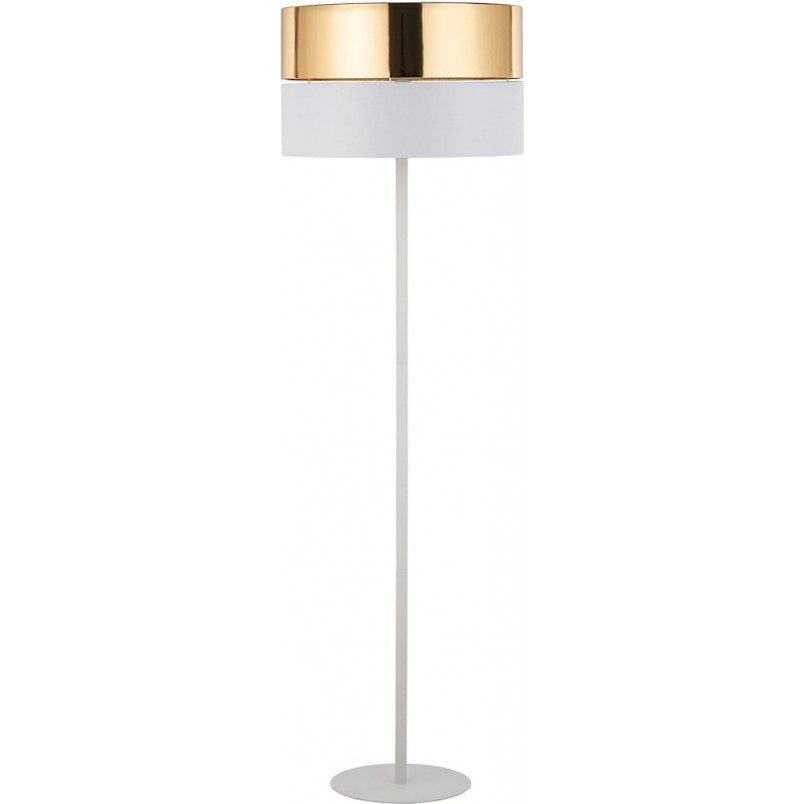 Lampa podłogowa z abażurem Hilton złoty / biały TK Lighting