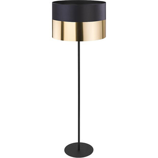 Lampa podłogowa glamour z abażurem Londyn 50cm czarno-złota TK Lighting