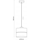 Lampa wisząca z abażurem Eco 20cm szaro-beżowa TK Lighting