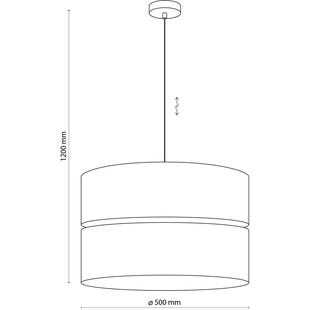 Lampa wisząca z abażurem Eco 50cm szaro-beżowa TK Lighting