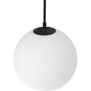 Lampa wisząca szklana kula Martin 12cm biało-czarna TK Lighting