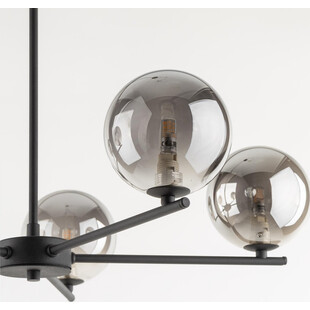 Lampa wisząca 5 szklanych kul Lara 60cm grafit lustrzany / czarny TK Lighting