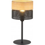 Lampa na stolik nocny loft Nicol czarny / drewno TK Lighting