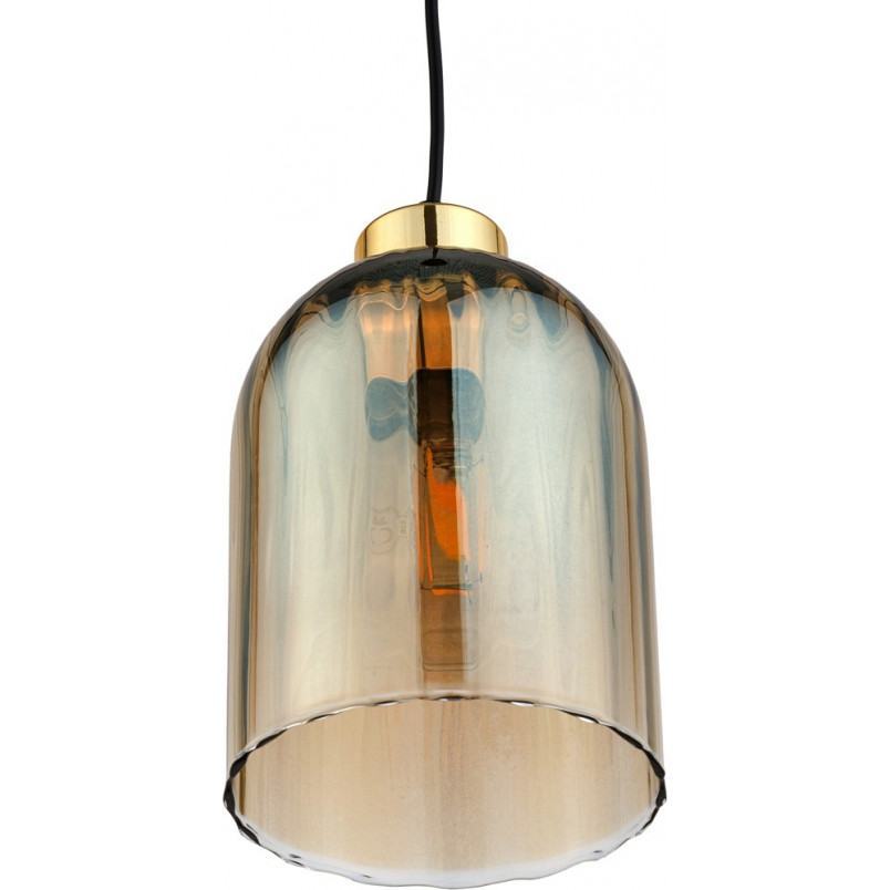 Lampa wisząca szklana retro Satipo 14,5cm bursztynowa TK Lighting