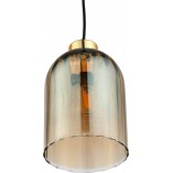 Lampa wisząca szklana retro Satipo 14,5cm bursztynowa TK Lighting
