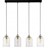 Lampa wisząca szklana retro Satipo IV 102cm przezroczysta TK Lighting
