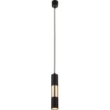 Lampa wisząca tuba Vivien 5,2cm czarno-złota TK Lighting