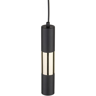 Lampa wisząca tuba Vivien 5,2cm czarno-złota TK Lighting