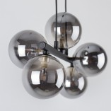 Lampa wisząca podłużna szklane kule Estera V 63cm grafit / czarny TK Lighting