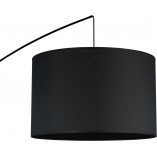 Lampa łukowa Moby czarna do salonu, sypialni czy gabinetu