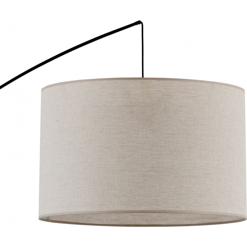Lampa łukowa Moby szaro-beżowa do salonu, sypialni czy gabinetu