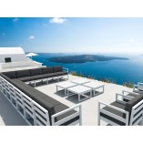 Zestaw mebli ogrodowych z poduszkami Mykonos XL biały / szary Siesta