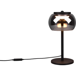 Lampa stołowa szklana ze ściemniaczem Madison LED chrom / czarny Trio