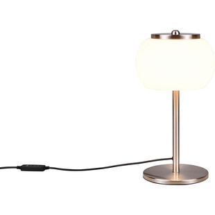 Lampa stołowa szklana ze ściemniaczem Madison LED biały / nikiel Trio