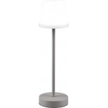 Lampa stołowa zewnętrzna ze ściemniaczem i usb Martinez LED biało-szara Reality
