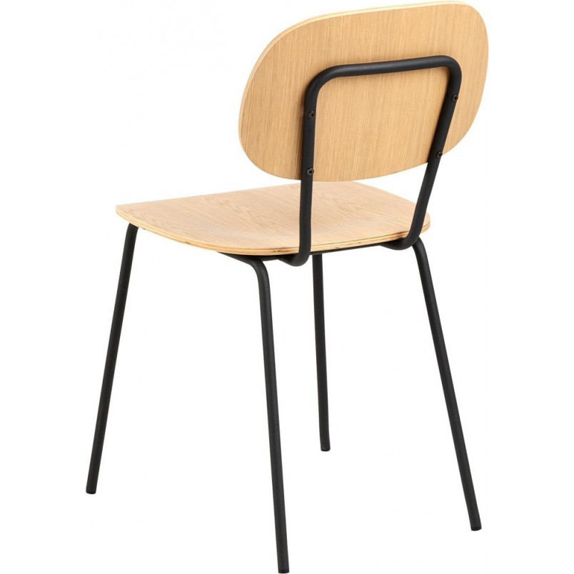 Krzesło drewniane Amira dąb / czarny Actona