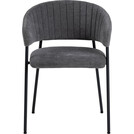 Krzesło tapicerowane muszelka Ann szary / czarny Actona