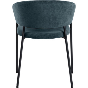 Krzesło tapicerowane muszelka Ann granatowy / czarny Actona
