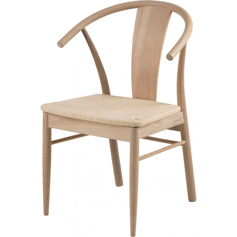 Krzesło drewniane boho Janik dąb naturalny / plecionka Actona